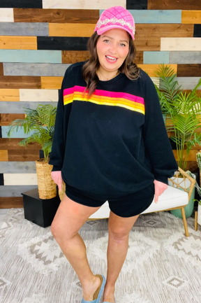 Match Made In Heaven Black Pullover and Short Set