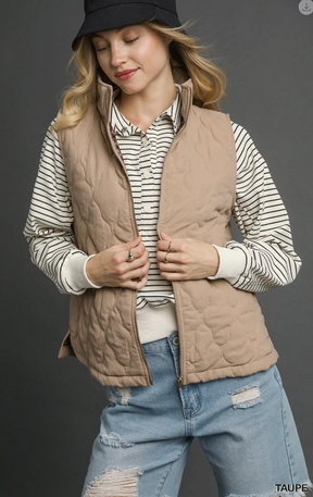 Vest Life Taupe Quilted Vest - OT004TA