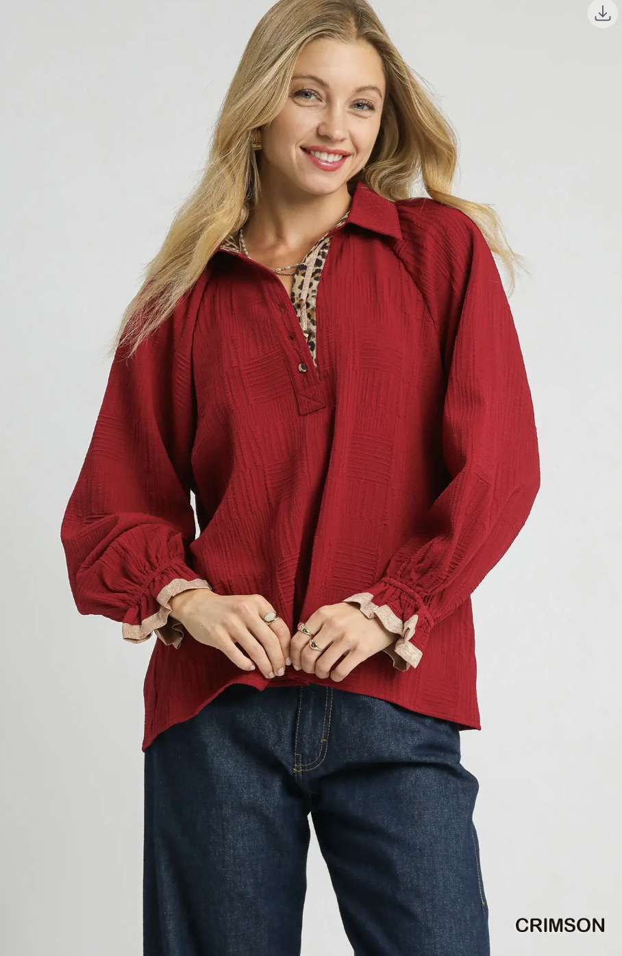 Classy But Savage Crimson Top - S007CM