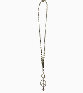 Mixed Chain Peace Necklace - N042SI