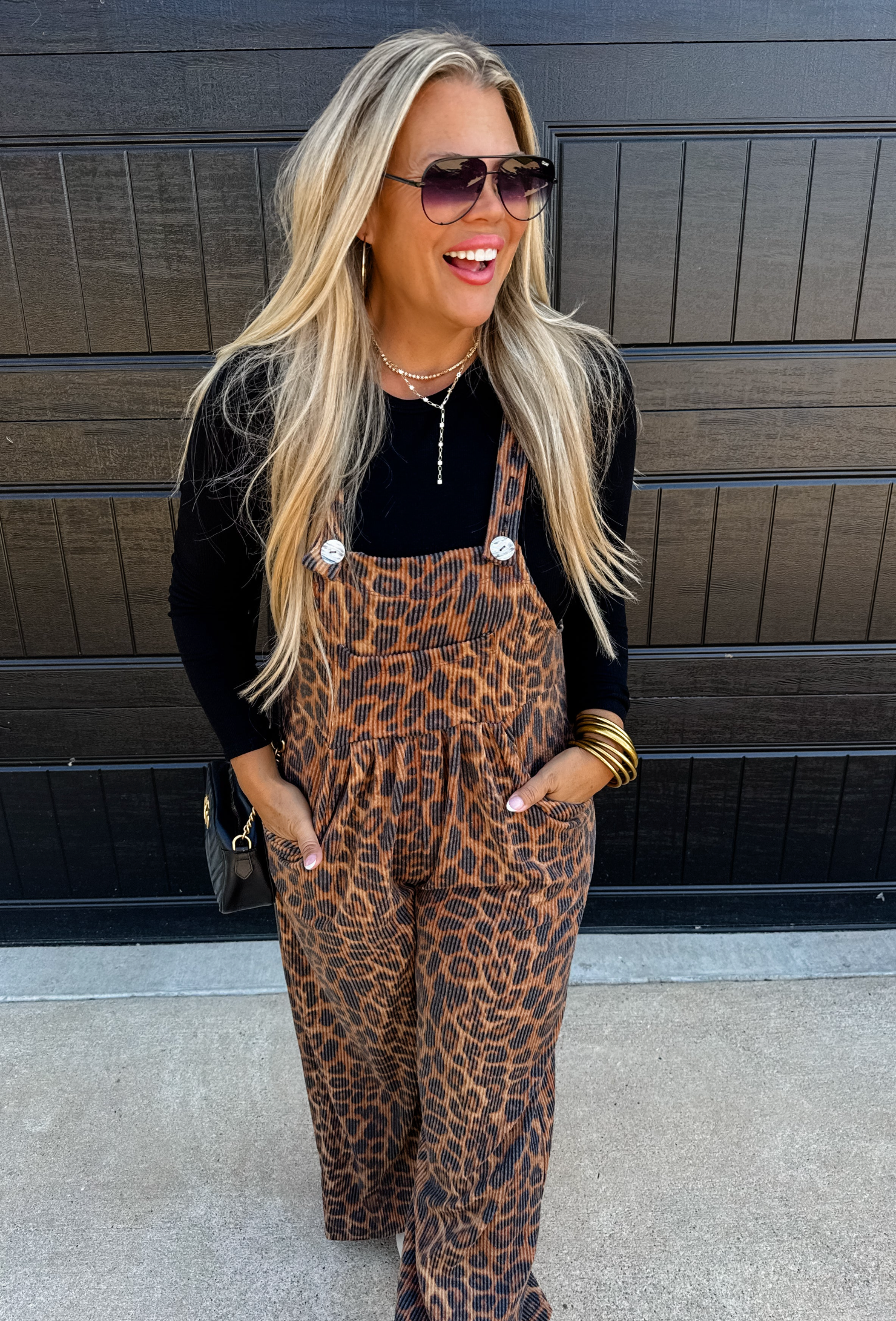 ***PREORDER- CHEETAH KARLI BOHO OVERALLS - P004LE