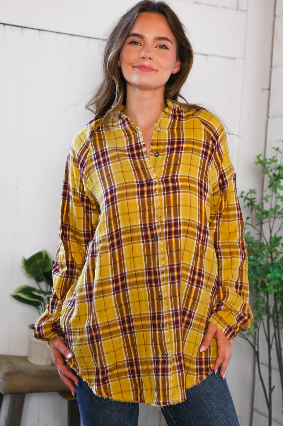 Cider Days in Plaid Button Down