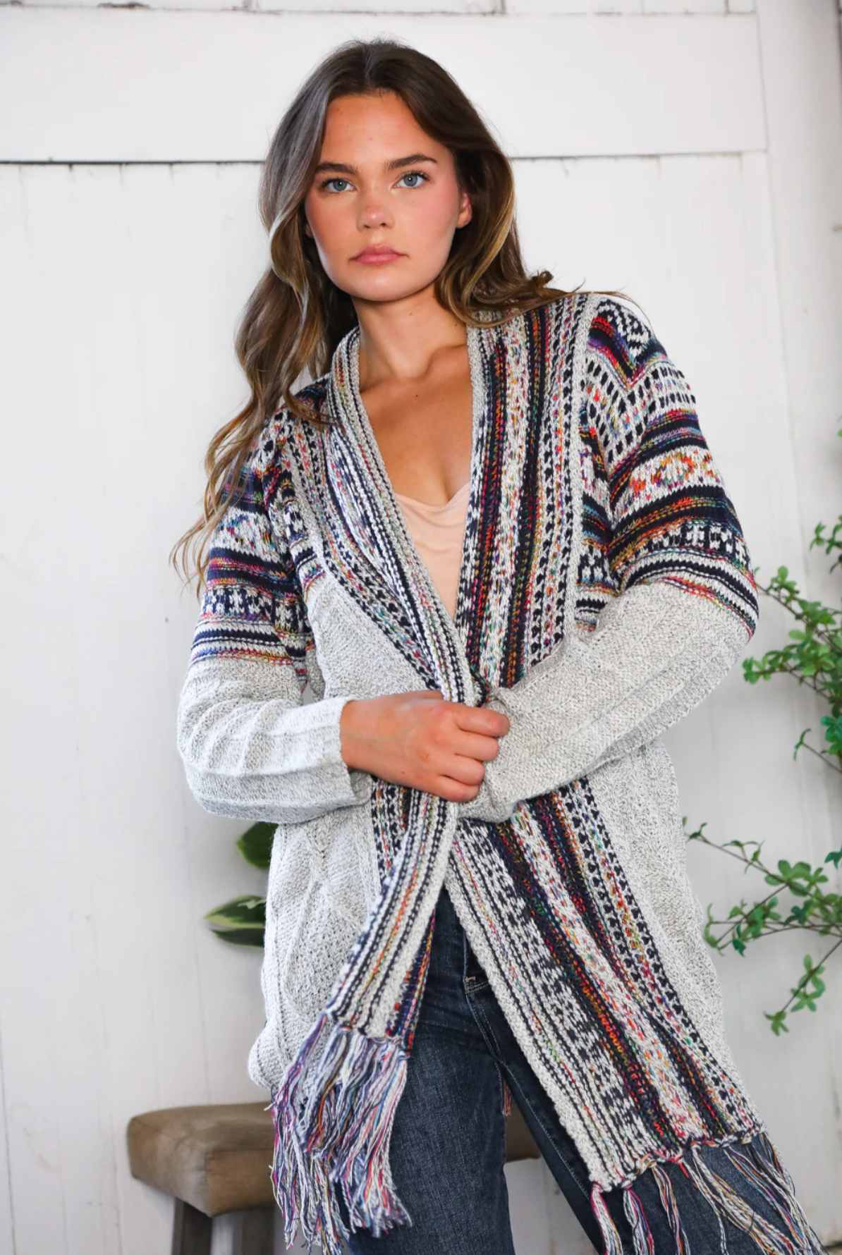 Fireside Fringe Multi Color Cardigan