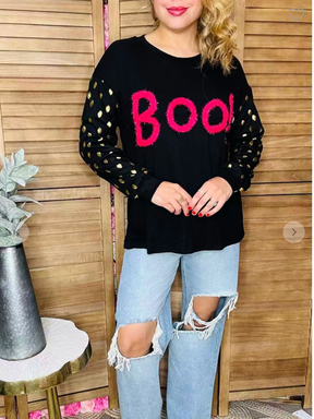 Trick Or Boo Sweater - S030BK