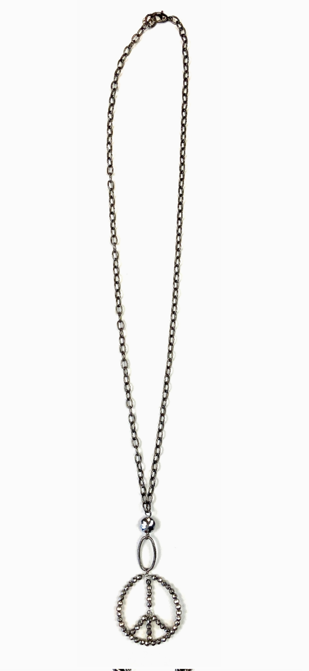 Beaded Peace Necklace - N057SI