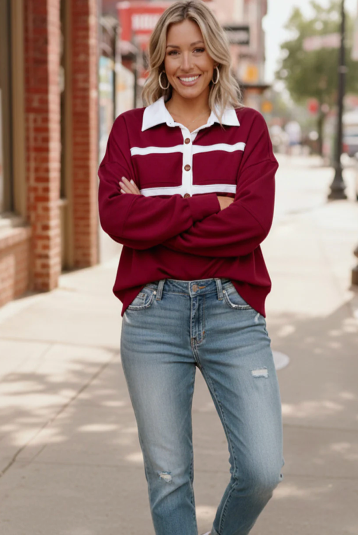 Prep School Chic Wine Polo