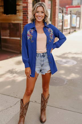 Roaring Good Times Button Down Top