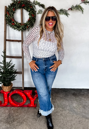 Fa La La Mesh Top - S145BW