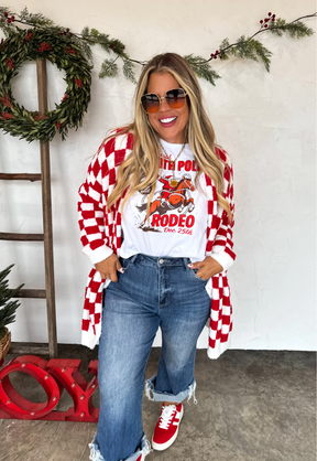 Tis the Season to Be Cute Checkered Cardigan - OT068RW