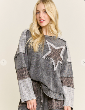 Star Struck Mineral Wash Top - S151ASH