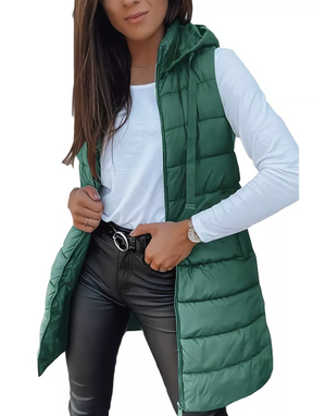 The Slay Look Forest Green Puffer Vest - OT070FG