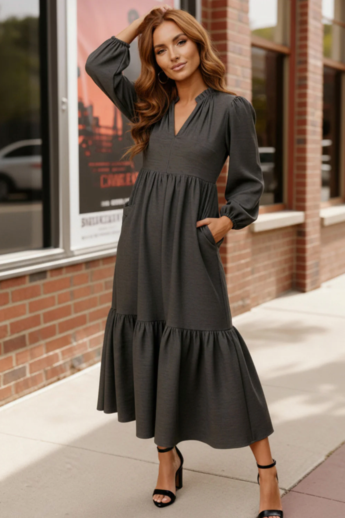 Slate Serenade Maxi Dress