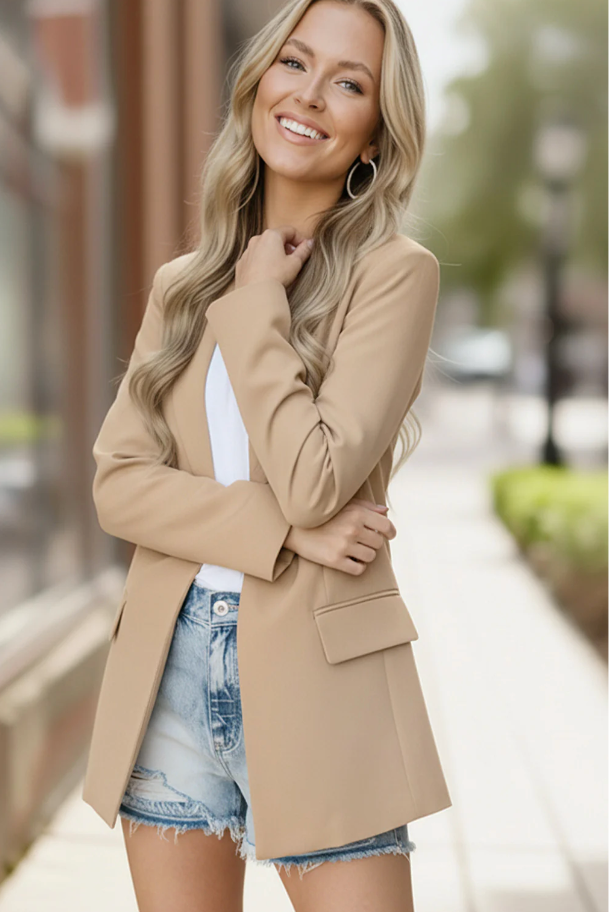 City Chic Taupe Blazer