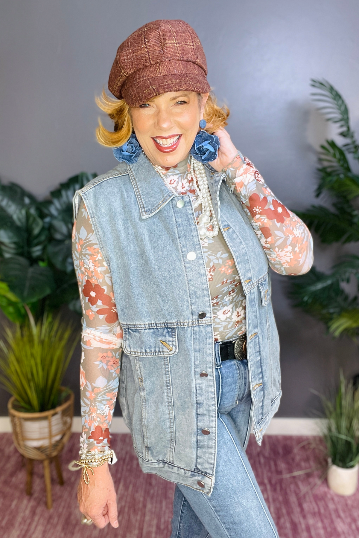 Denim Crush Vest Light Blue Jacket - OT097DN