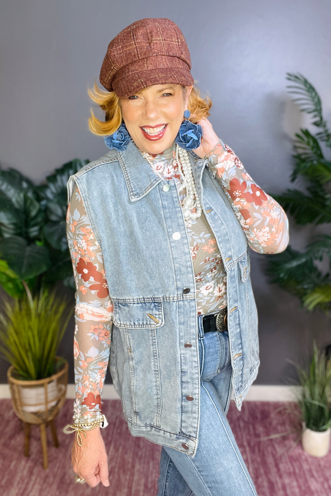 Denim Crush Vest Light Blue Jacket - OT097DN