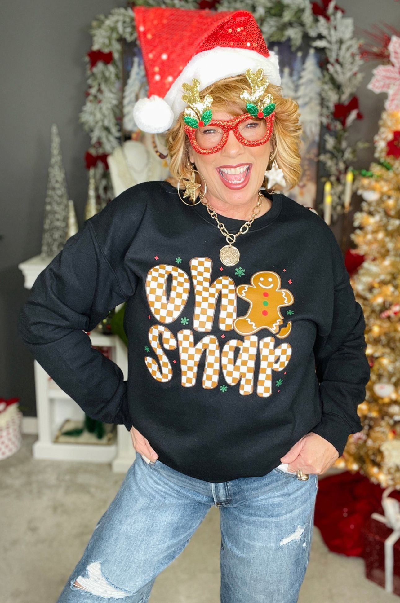 Oh Snap Graphic Sweatshirt - S210BK