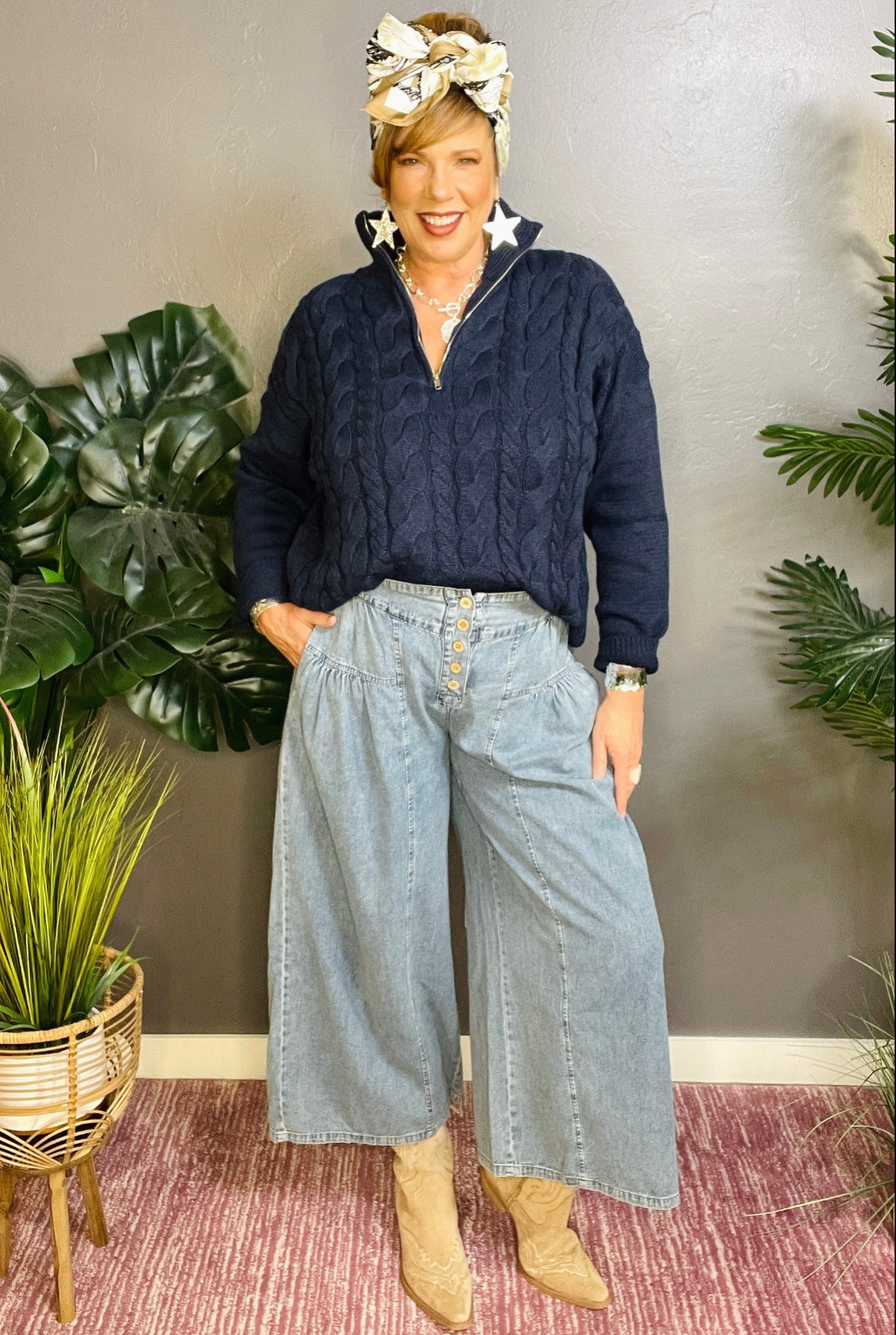 To The Club Cable Knit Sweater - S204NV