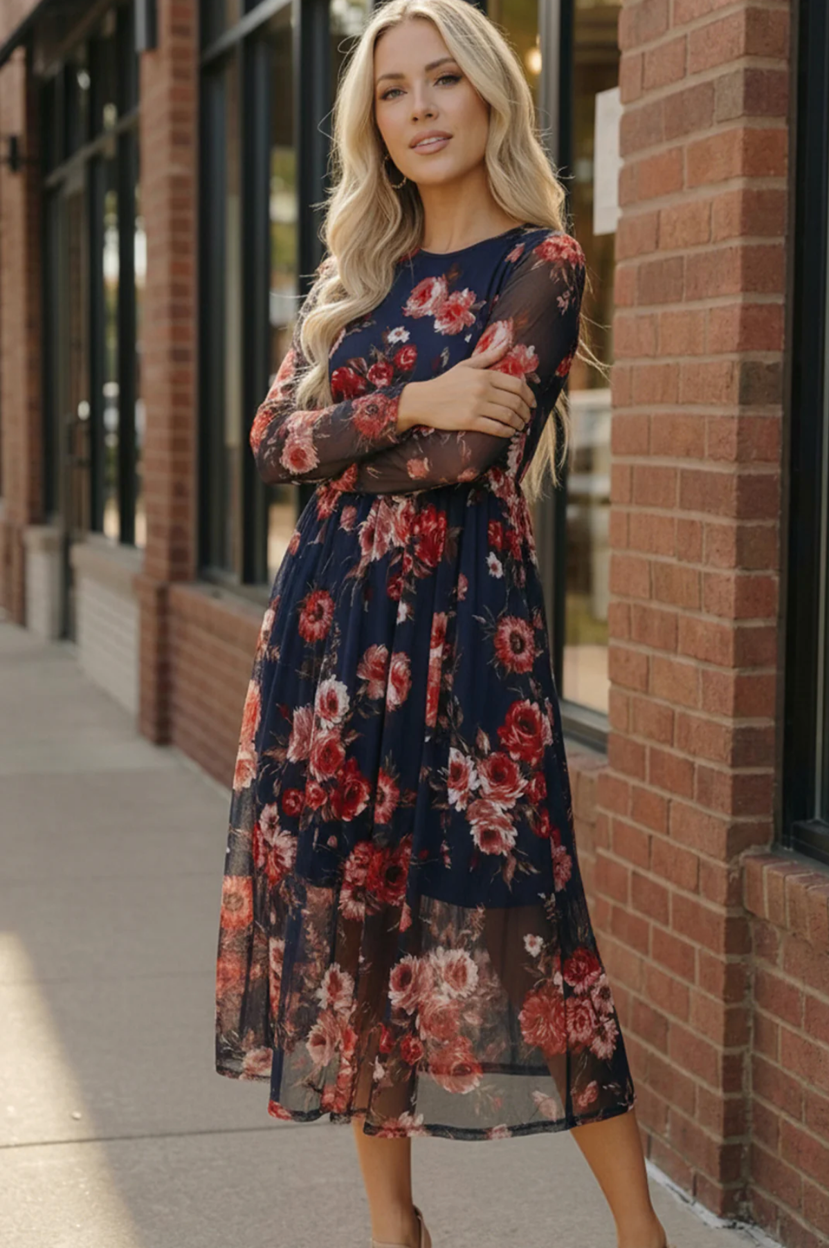 Rosy Romance Mesh Dress