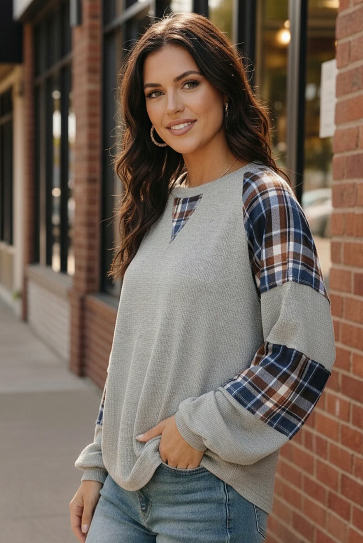 Plaid & Chill Thermal Knit