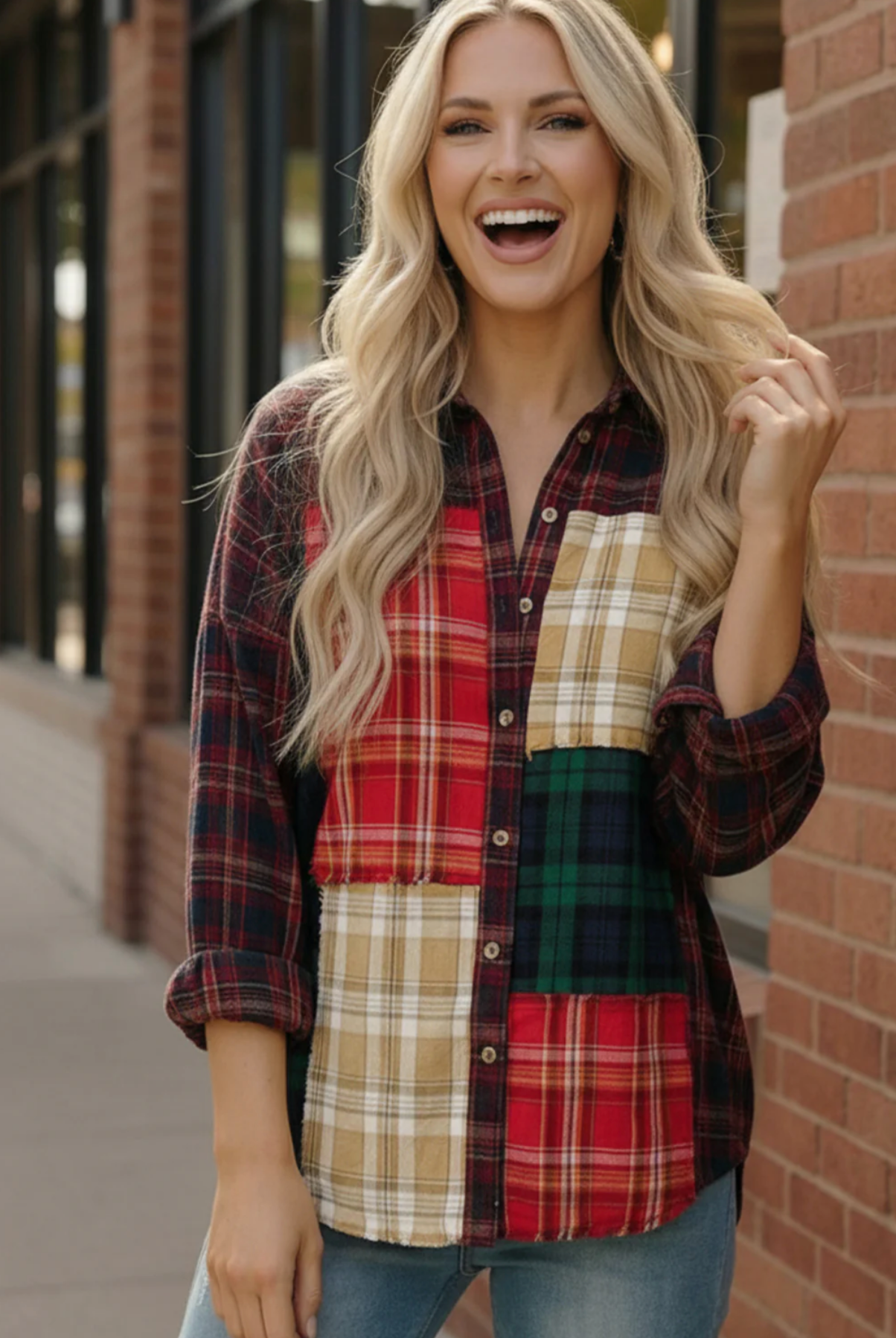 All the Plaids Button Up