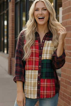 All the Plaids Button Up