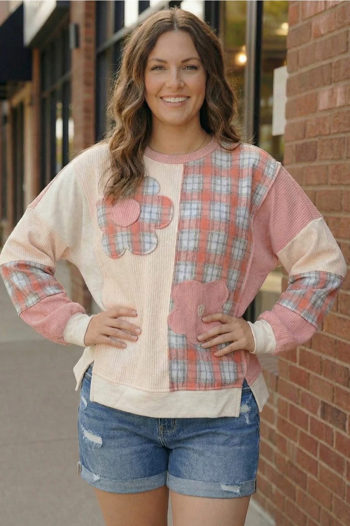 Pretty Prairie Patch Dusty Rose Pullover