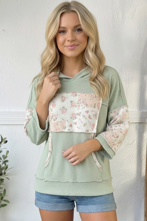 Happy Little Details Sage Pullover