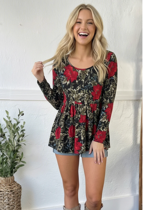 Scarlet Meadow Babydoll Blouse