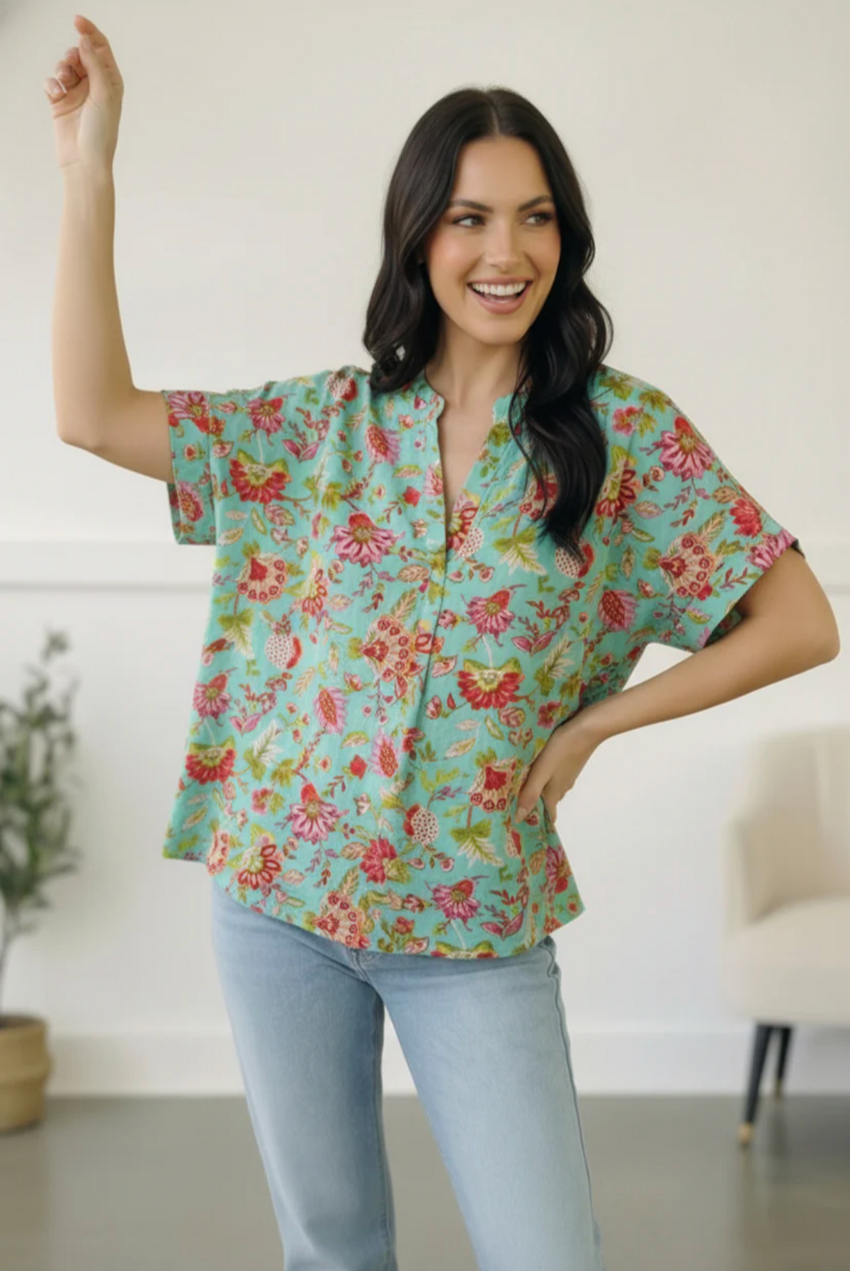 Jade Garden Easy Does it Blouse
