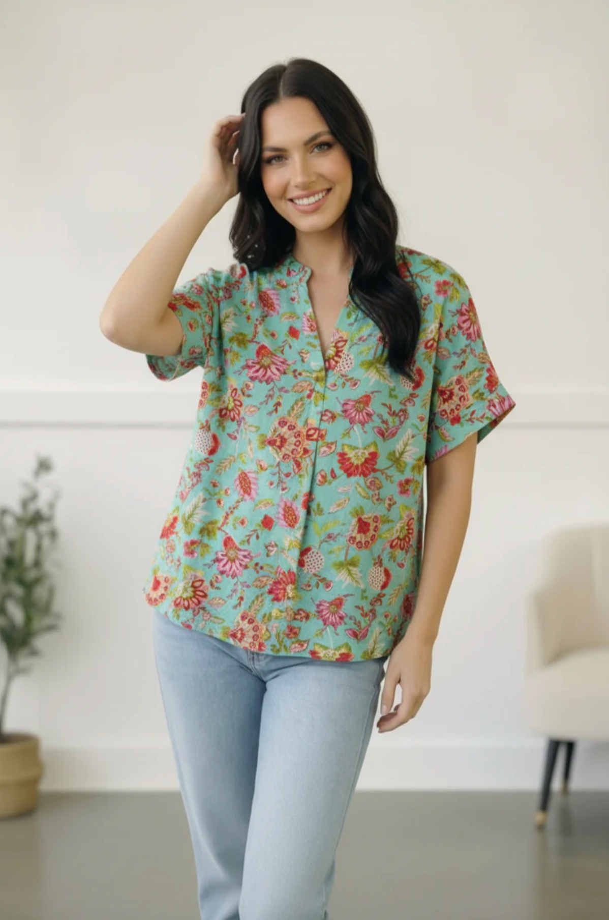 Jade Garden Easy Does it Blouse