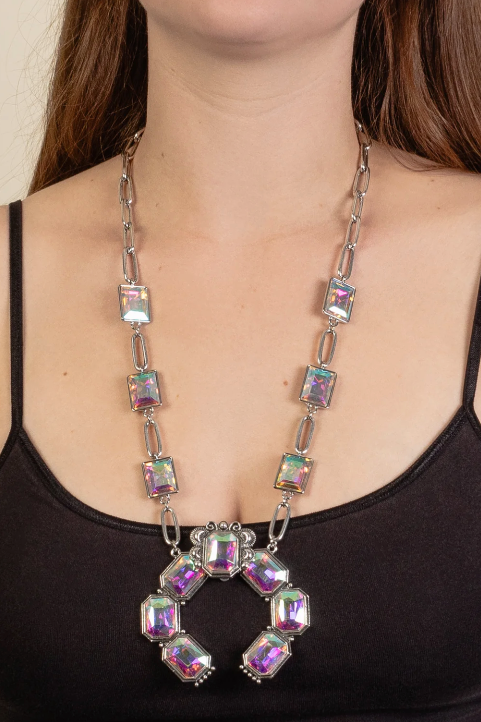 Crystal AB Squash Blossom Necklace - N122AB