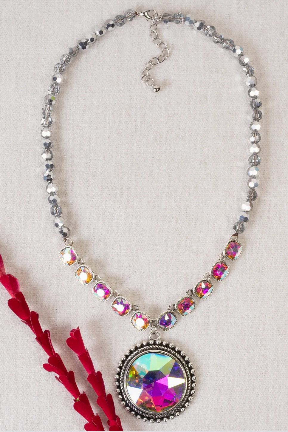 Crystal AB Pendant Necklace  - N124AB