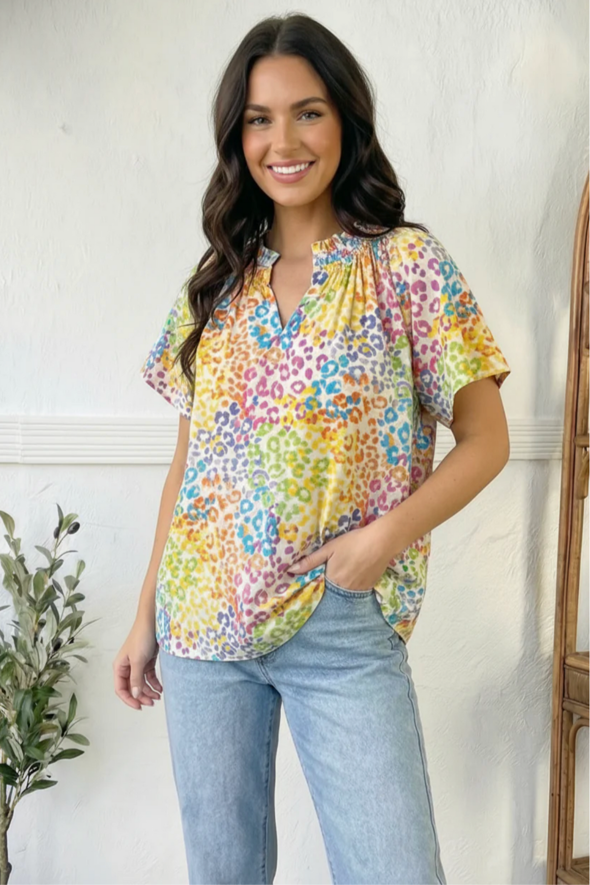 Color Splash Breezy Blouse