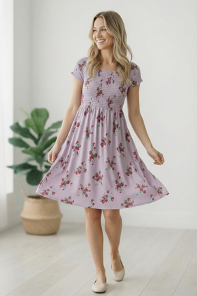 My Favorite Chapter Lilac Floral Dress