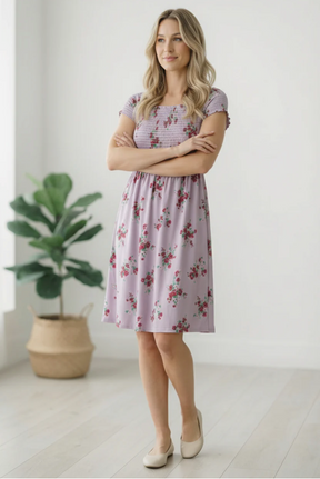 My Favorite Chapter Lilac Floral Dress