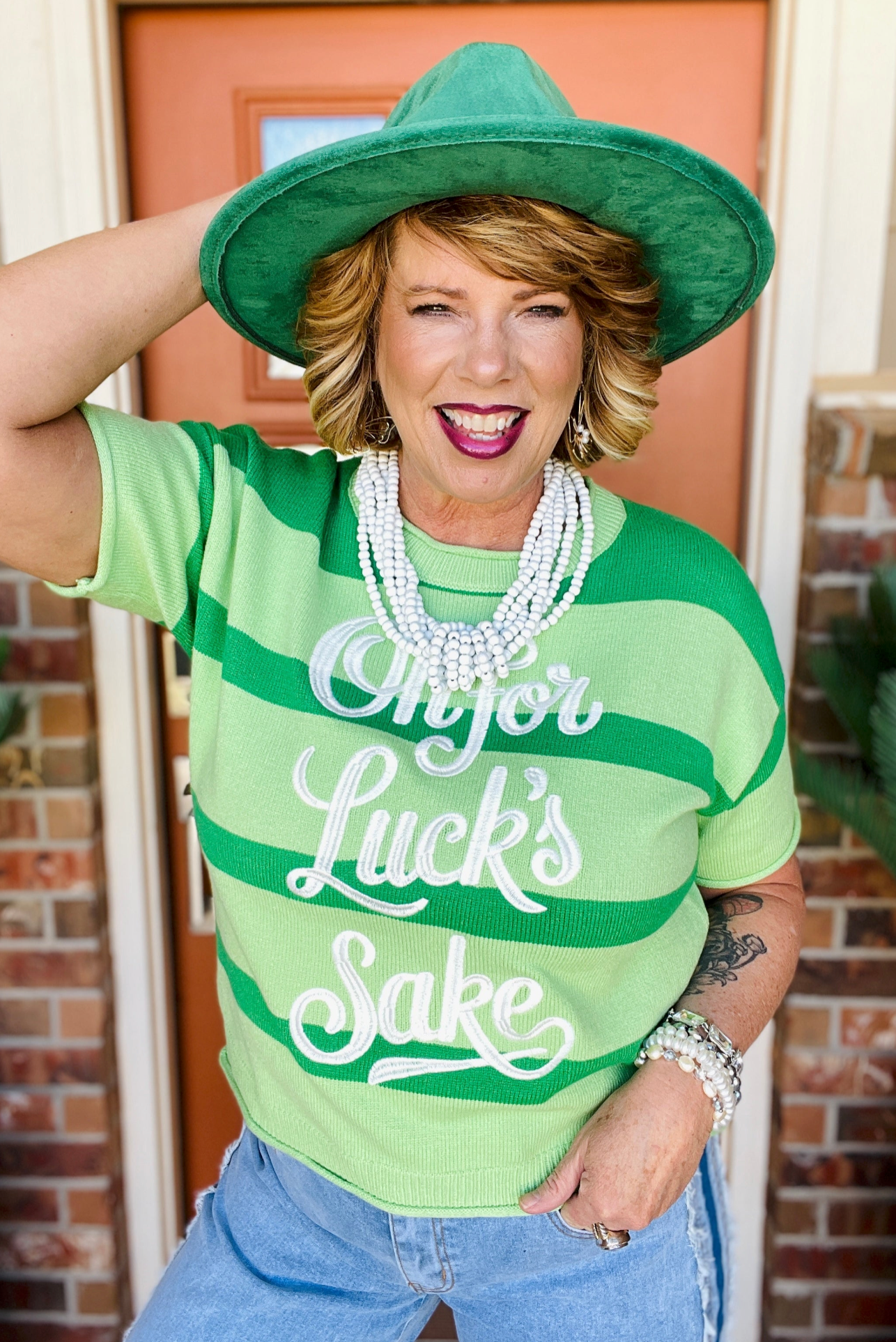 Oh for Lucks Sake Sweater - S432GN