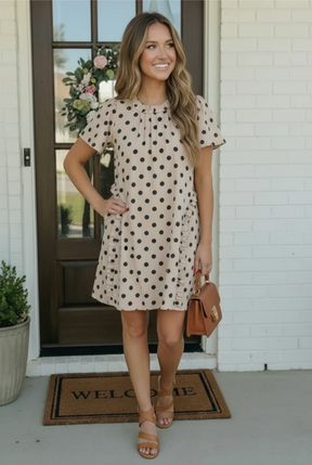 Spotted Something Sweet: Polka Dot Ruffle Mini Dress