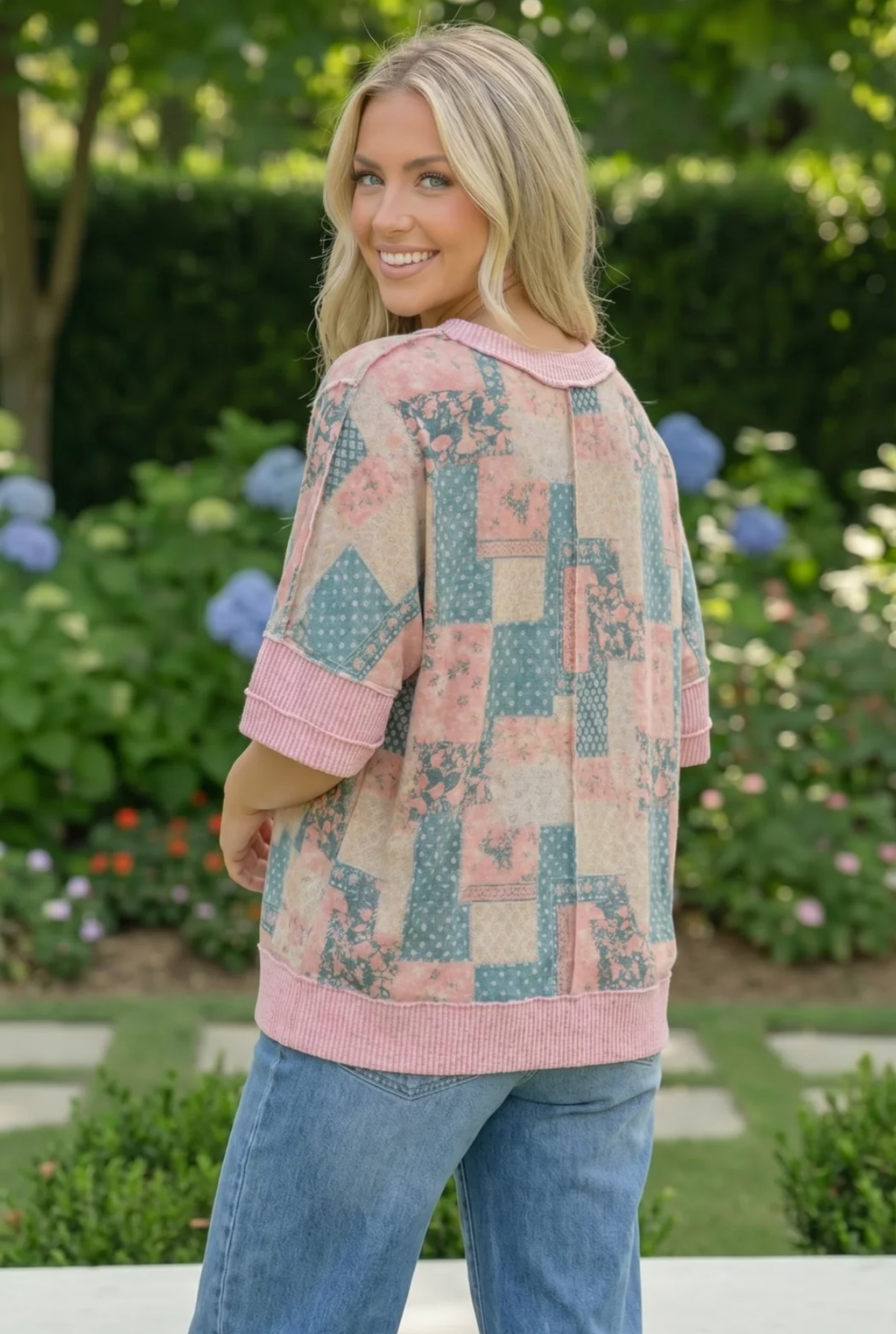 Patchwork Dreams Short Sleeve Top