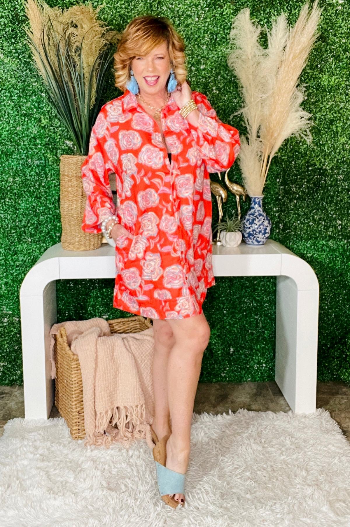 Dress With Confidence Orange Shirt Dress - DR147OR