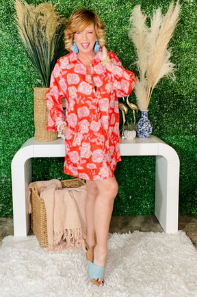 Dress With Confidence Orange Shirt Dress - DR147OR