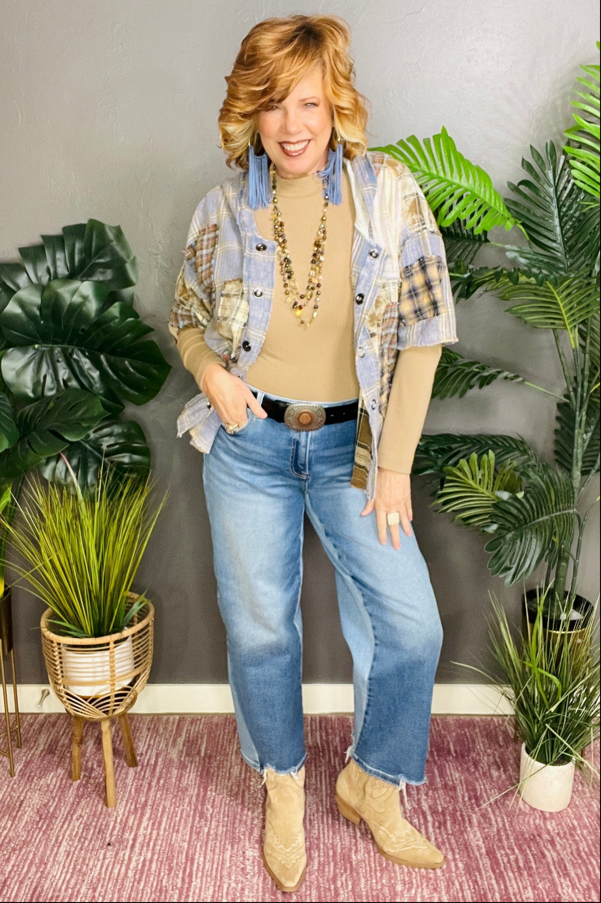 Tessa Slouchy Cropped Barrel Jeans - J047DN