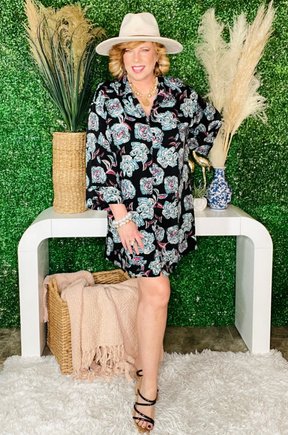 Dress With Confidence Black Shirt Dress - DR161BK