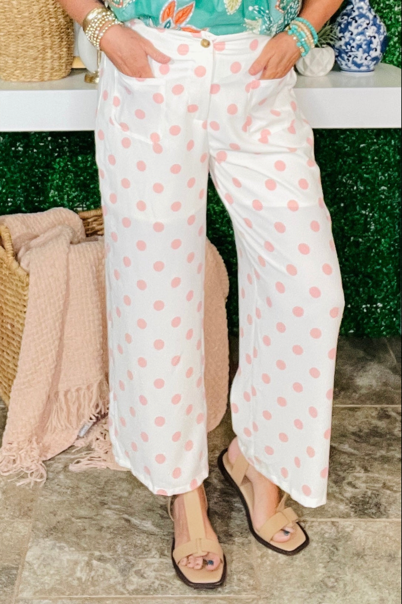Dots On Repeat Pink Pants - P102PK