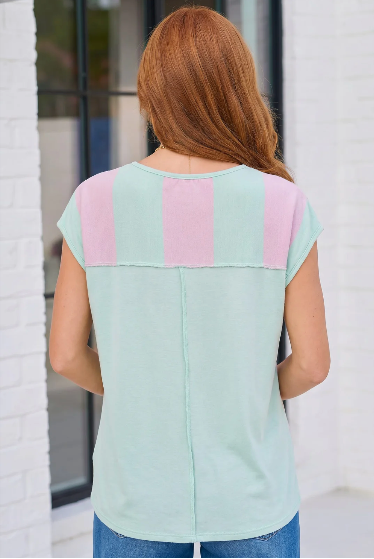 Bubblegum Stripe Relaxed Top