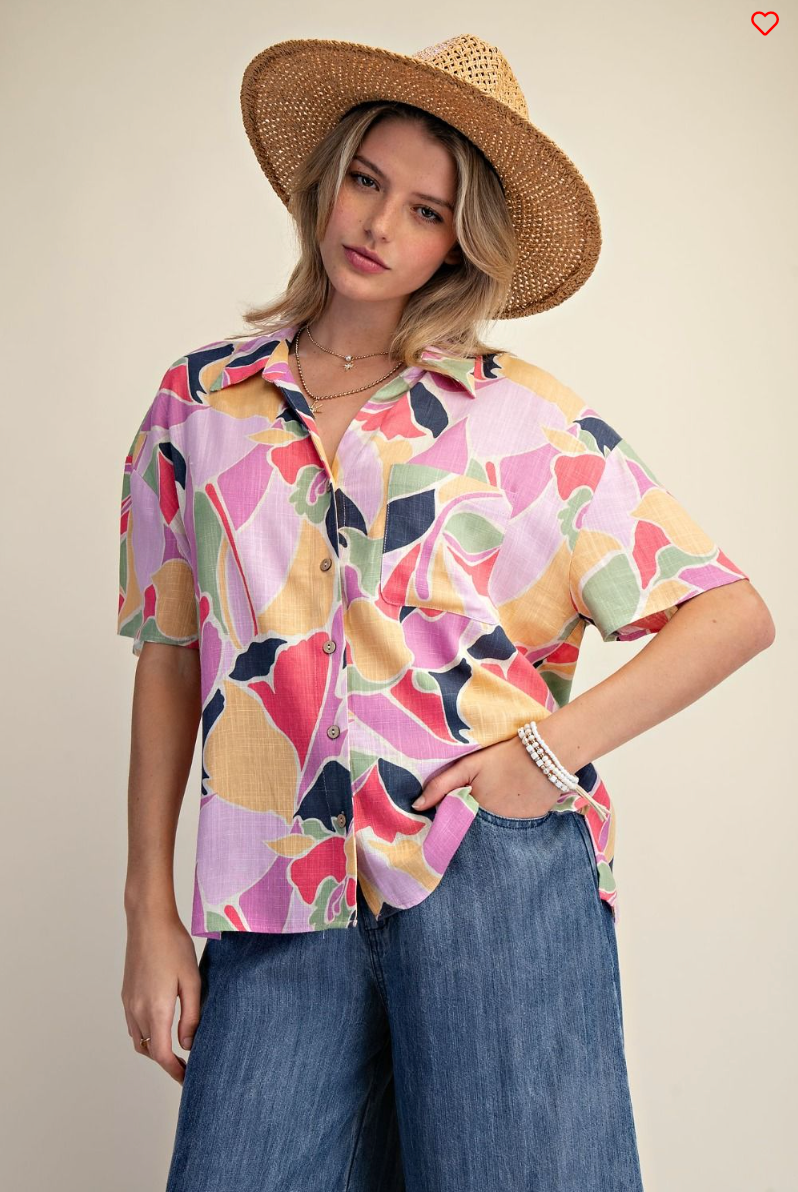 Watercolor Whimsy Top - S727LI