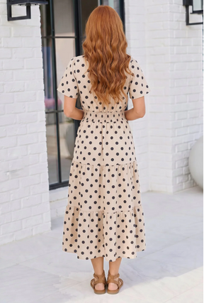 Spotted Something Sweet: Polka Dot Midi Dress