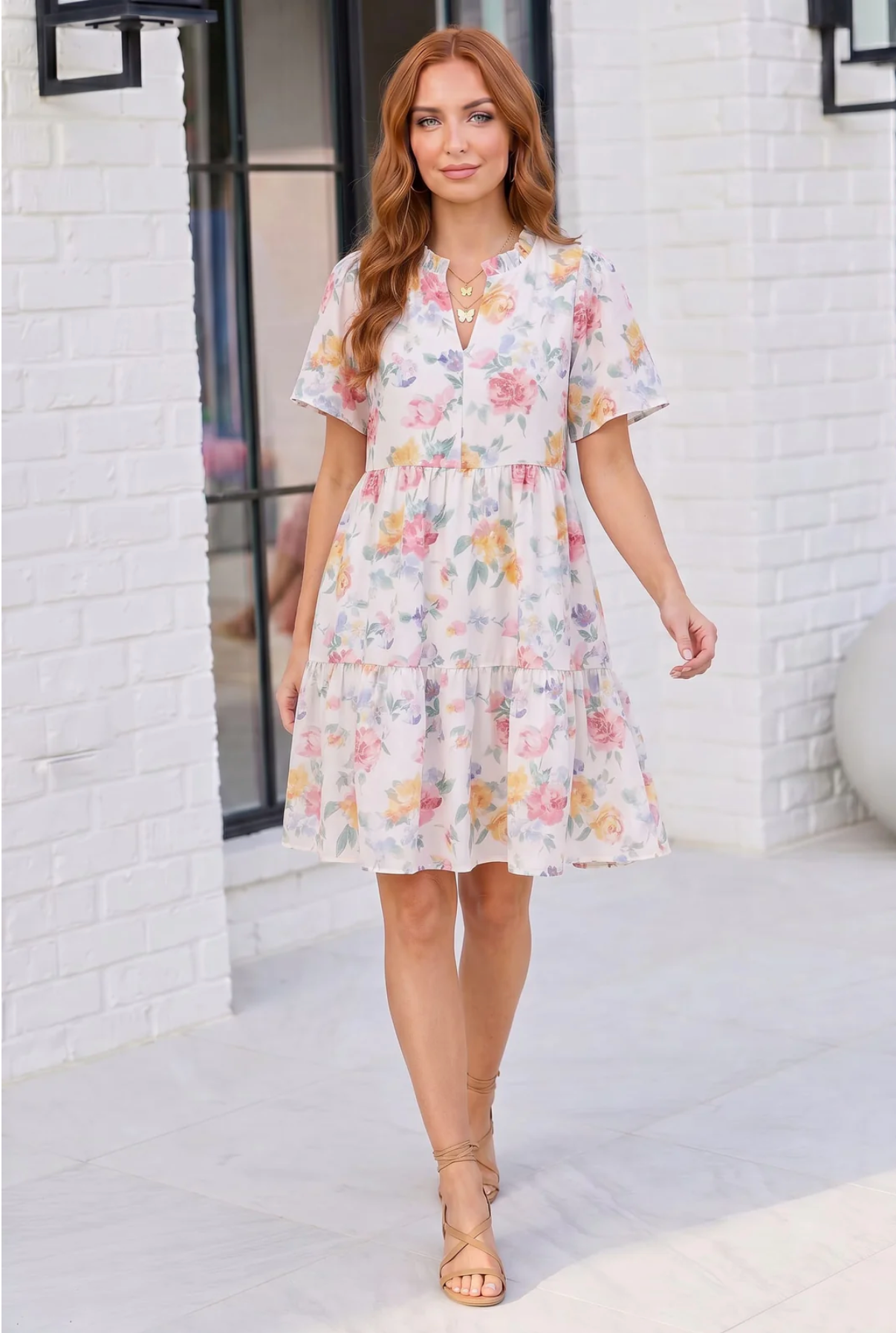 short sleeve tiered mini dress Buy Blue House Print Short Sleeve Button Through Tiered Mini Dress with Linen from Next USA