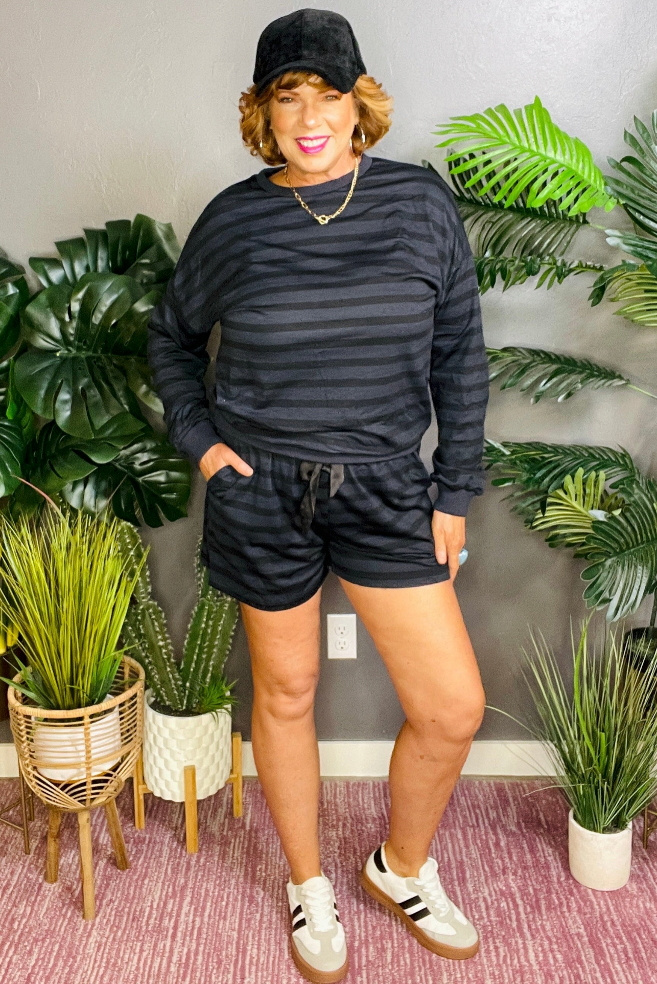 Set On Point Tops And Short Set - SET067BK