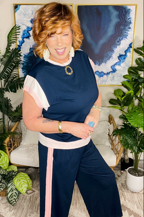 It's A Match Navy Color Block Set - SET085NV