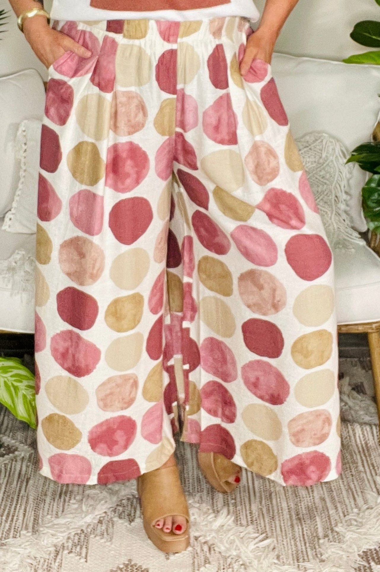 Dot Girl Summer Wide Leg Pants - P117RO